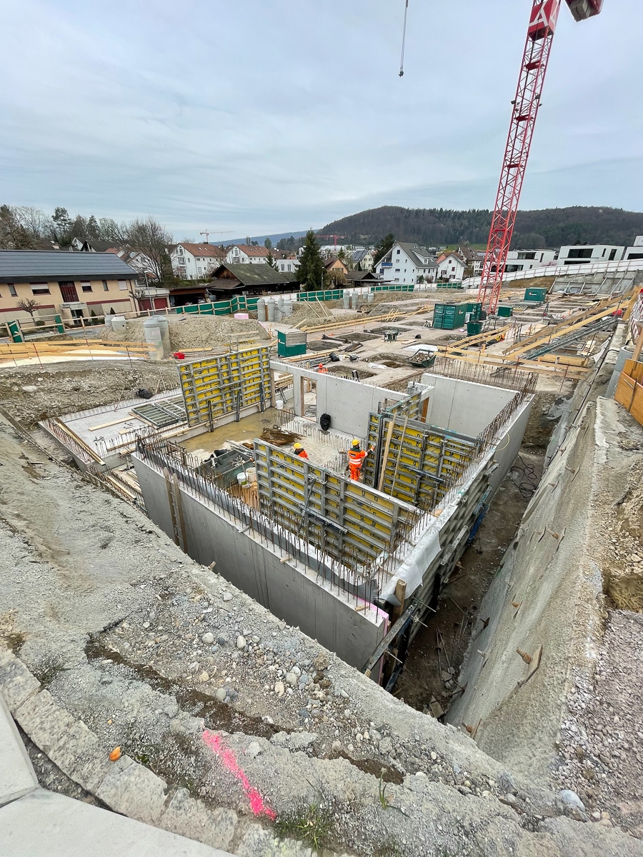 Rohbauarbeiten Baustelle Wohnüberbauung Huebacher Würenlos Rohbauarbeiten Baustelle Wohnüberbauung Huebacher Würenlos